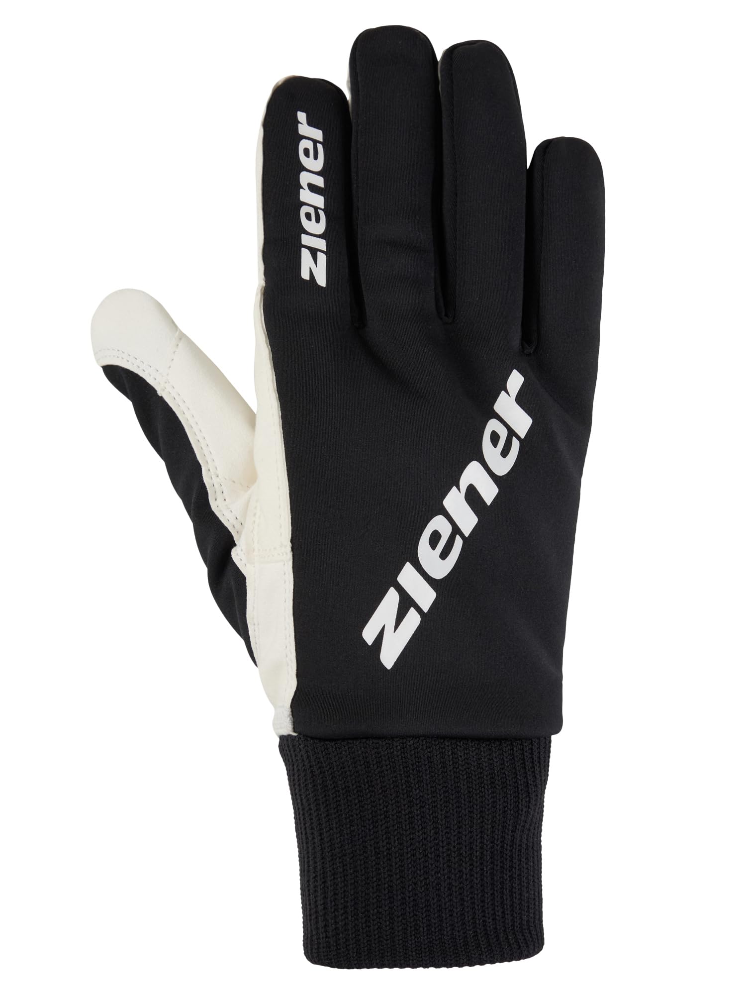 Ziener Guanti unisex UTINA-Z per sci di fondo/Nordic/Crosscountry | Primaloft, antivento, traspiranti, colore nero/bianco, 9