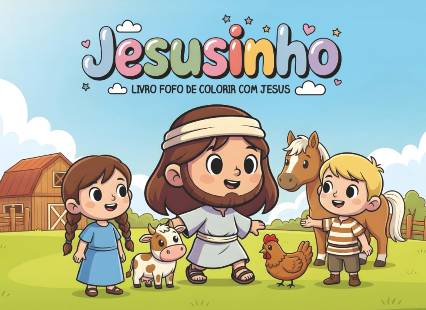 Jesusinho: Livro fofo de colorir com Jesus