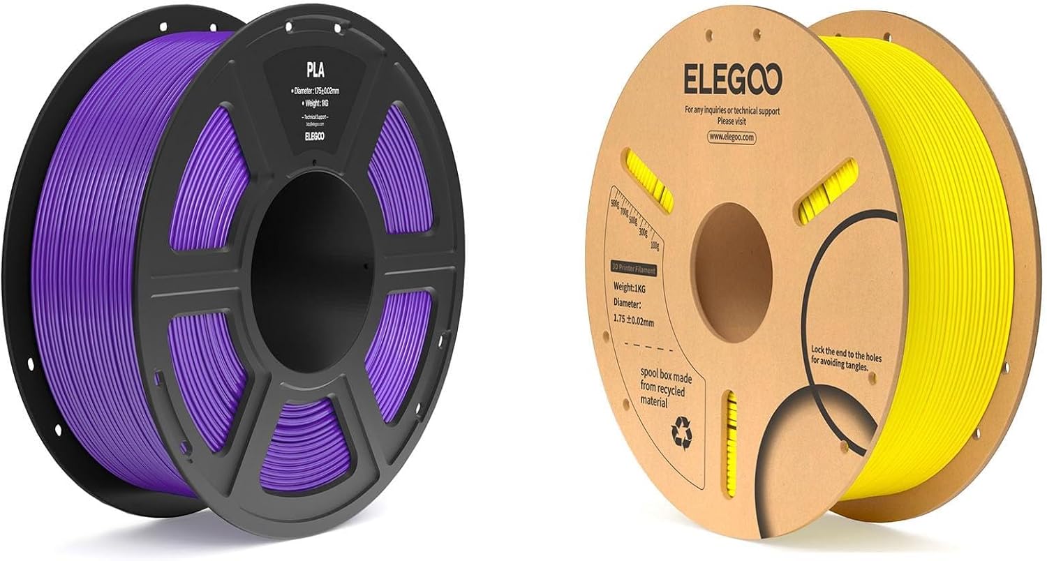 PLA Filament Purple 1KG & PLA Filament Yellow 1KG