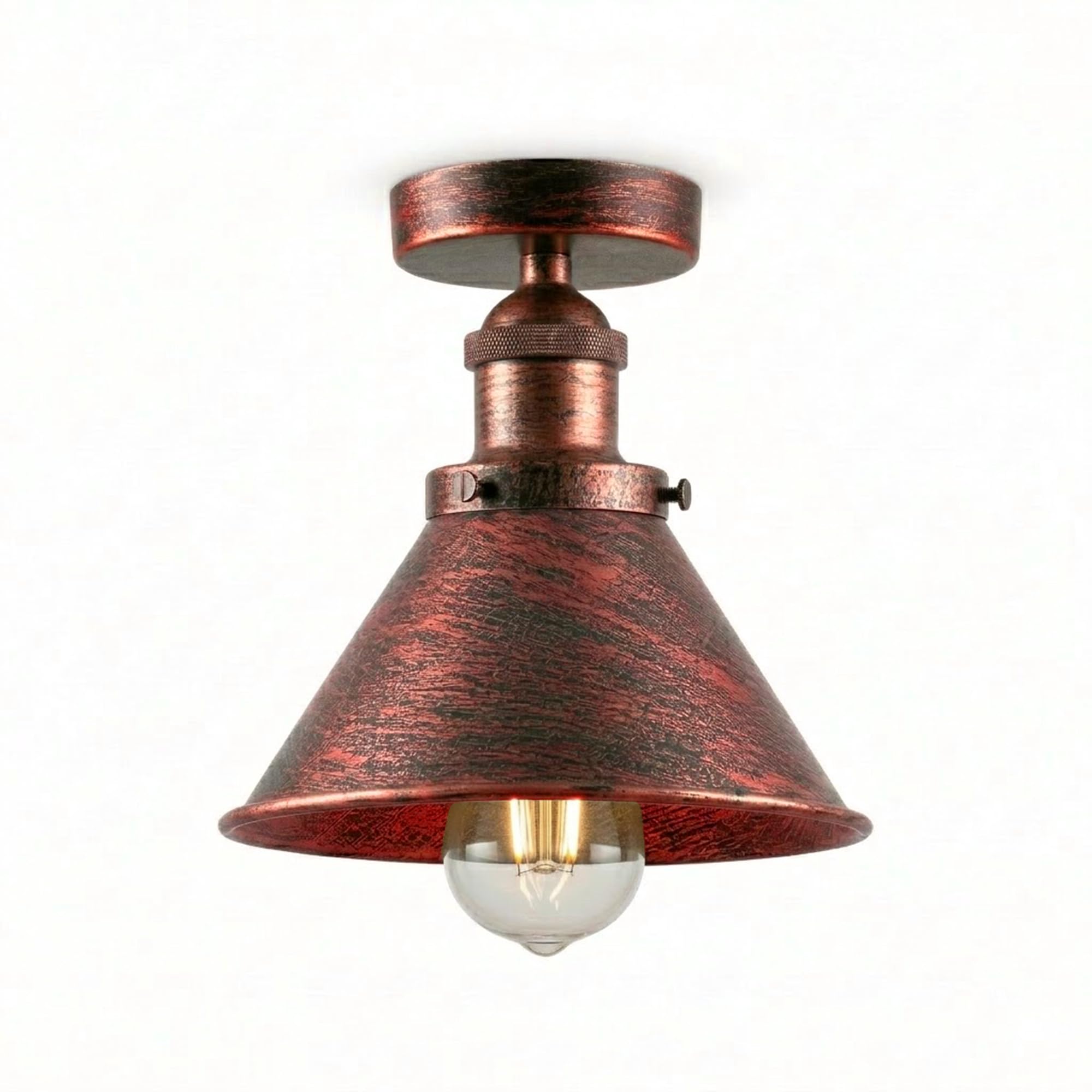 DC VOLTAGE Industrial Metal Cone Ceiling Light Modern Pendant Lamp E27 Compatible Rustic Red Kitchen Living Room Lighting