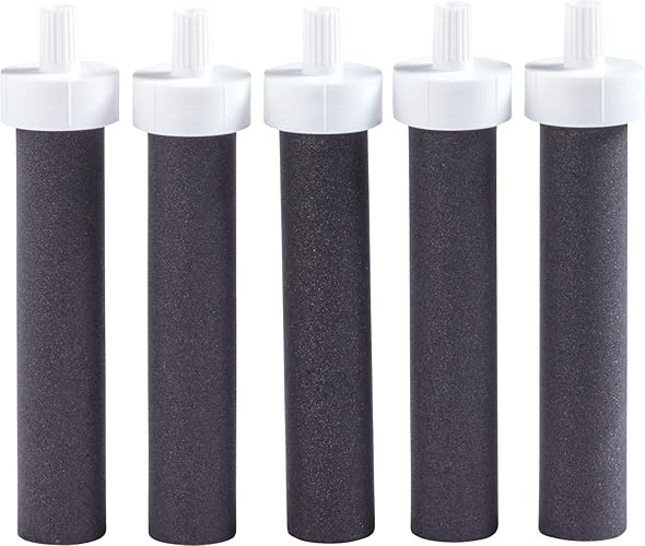 Brita Water Bottle Replacement Water Bottle Filters, Black, 5 Count