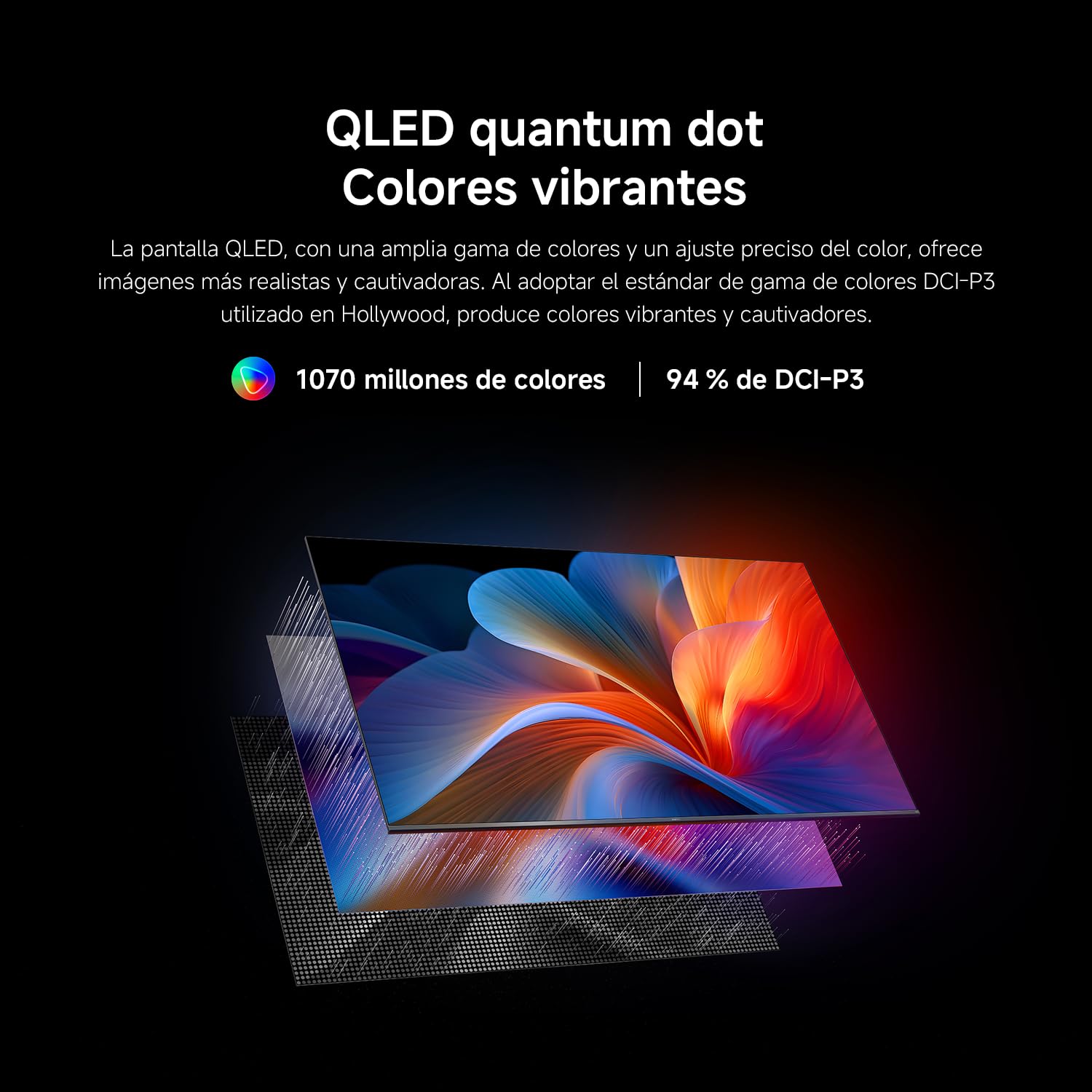 XIAOMI TV F Pro 65, 65 Pulgadas (165 cm), 4K UHD QLED, Smart TV, Fire OS8, Control por Voz Alexa, HDR10+, Modo Game Boost 120Hz, MEMC, Compatible con Apple AirPlay
