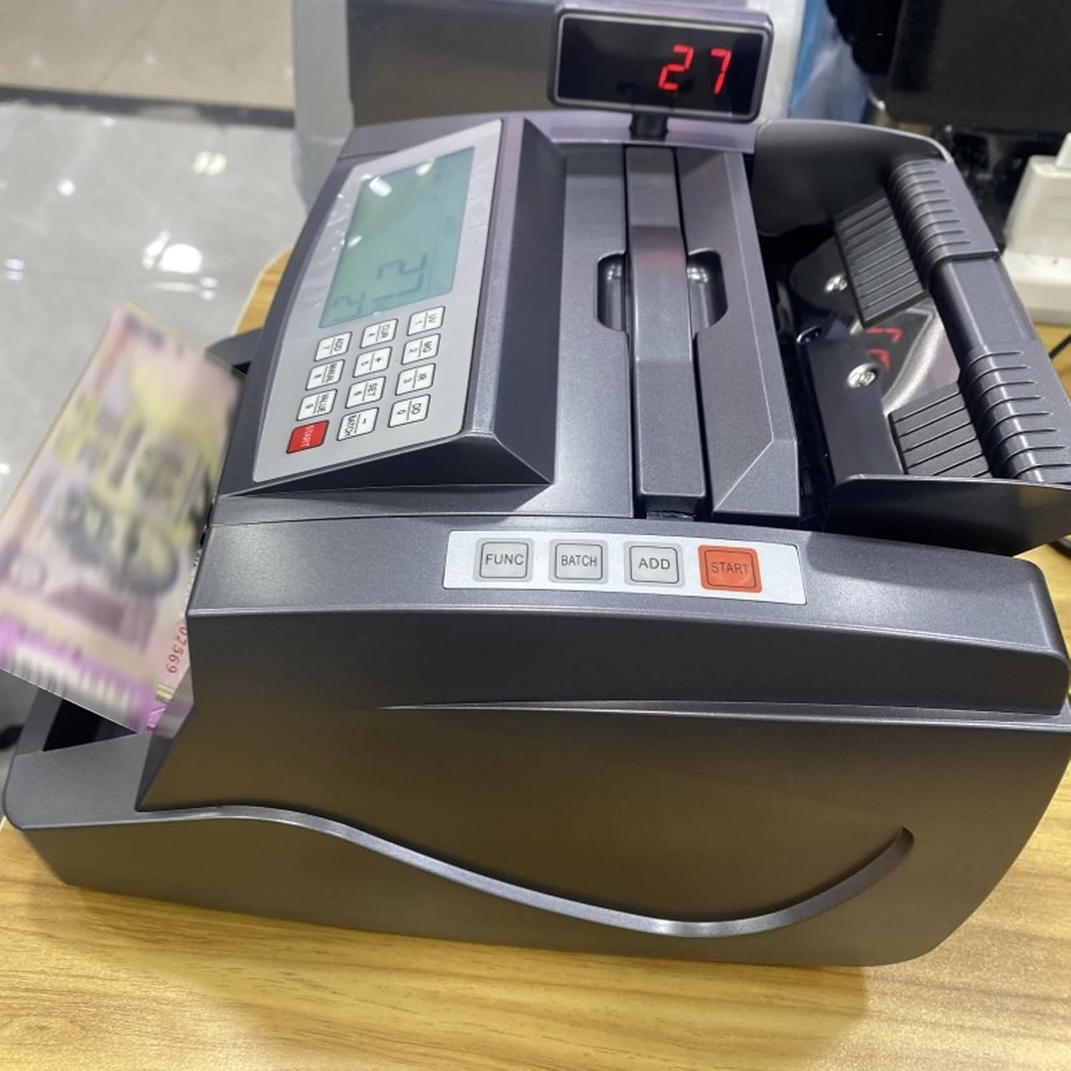 Wykrywacz liczników banknotów i fałszerstw – automatyczne liczenie gotówki dla różnych walut, trybów dodawania i partii
