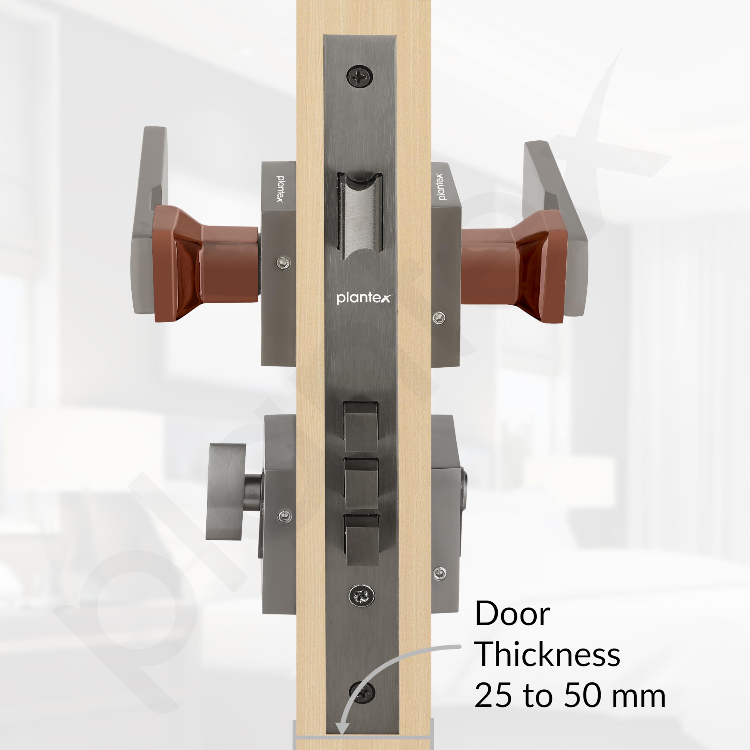 Plantex Triple Security Door Lock - Secure Your Home -5