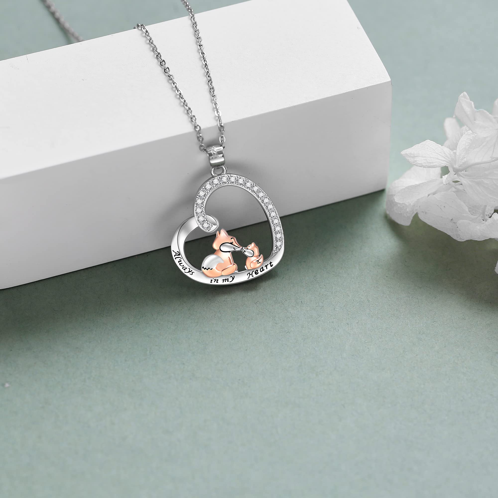ONEFINITY Huhn/Dinosaurier/Koala/Fuchs/Narwhal/Elefanten/Delfin/Giraffe/Mama Bär/Marienkäfer/Kardinal Kette 925 Sterling Silber Delfin Anhänger Halskette Tier Schmuck Geschenk für Frauen Damen