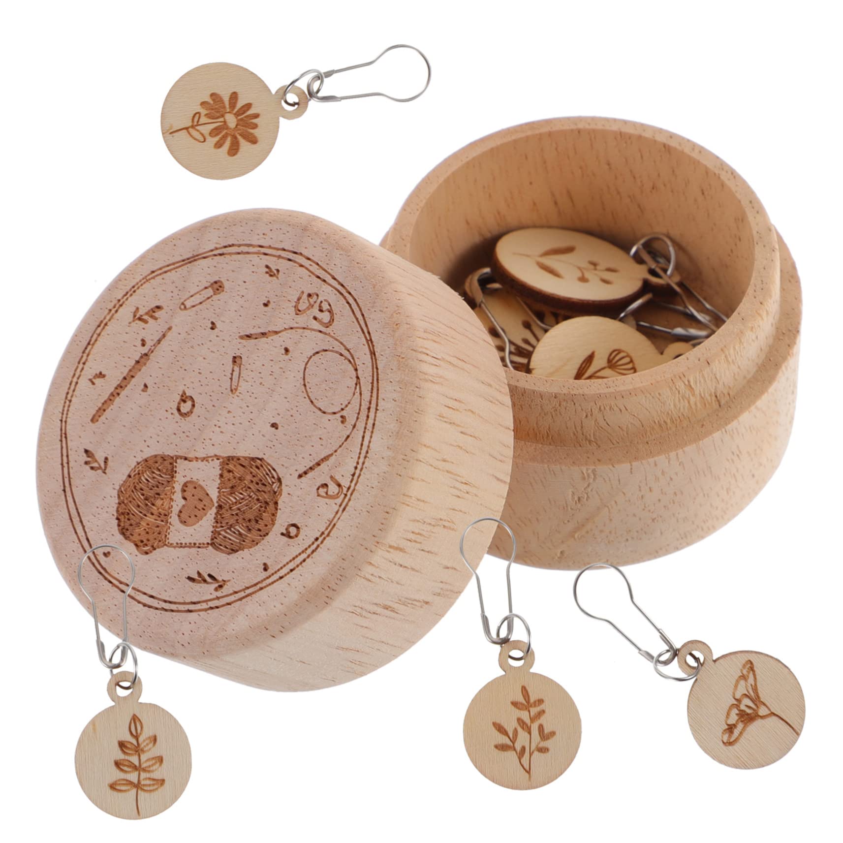 NUOBESTY 5 Set di Marcatori Intrecciati con Fibbia per Maglieria Accessori per Maglieria Fai da Te Marcatori per Uncinetto Contatore Rimovibile Anello per Maglieria Uncinetto