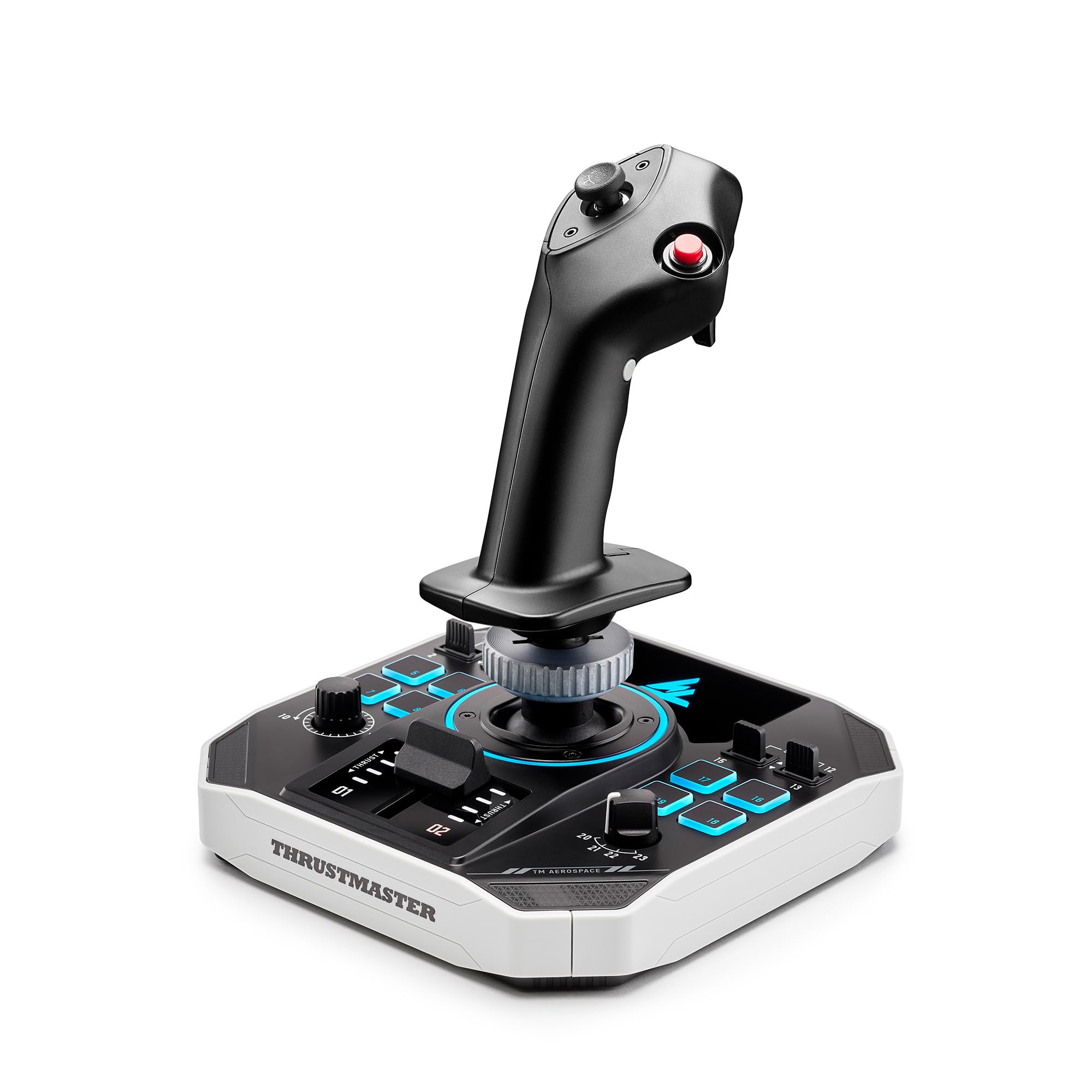 Thrustmaster Airbus Add-On Grip - Grip Oficial A300 y A400M | Réplica oficial 1:1, configuraciones A300/A400M, sensores H.E.A.R.T., 5 botones, gatillo dual y bloqueo de timón