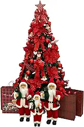 Árvore Natal Completa Enfeites Pisca Led 2,10MT 900 Galhos (Vermelho, 127V)