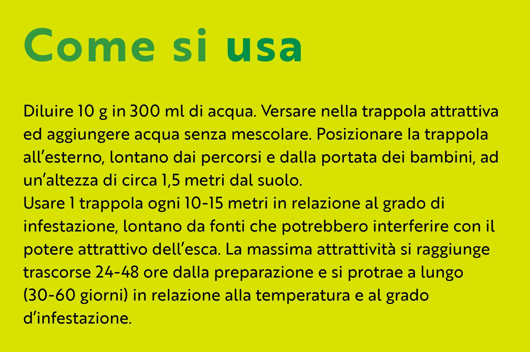 Flortis Esca attrattiva mosche per la cattura delle mosche. Prodotto biocida uso esterno. 3 dosi per 500ml di trappola mosche esterno. Esca mosca, moscone e insetti. Antimosche attrattivo granulare.
