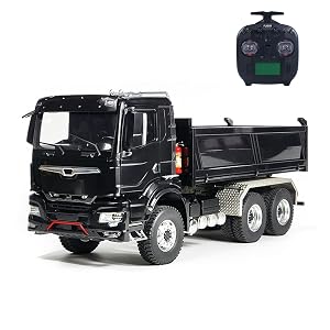 1 14 6x6 Hydraulic RC Dumper Trucks Remote Control Tipper Car Metal Cabin Lights Hobby Grade Model for