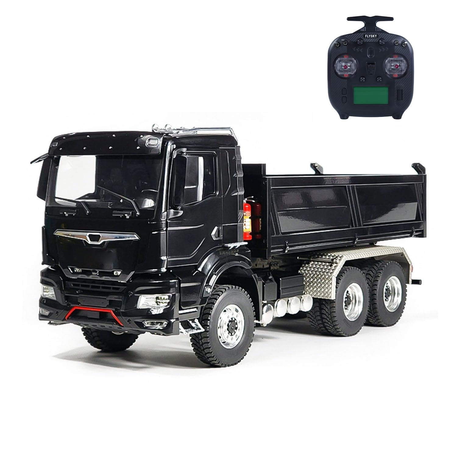 1 14 6x6 Hydraulic RC Dumper Trucks Remote Control Tipper Car Metal Cabin Lights Hobby Grade Model for