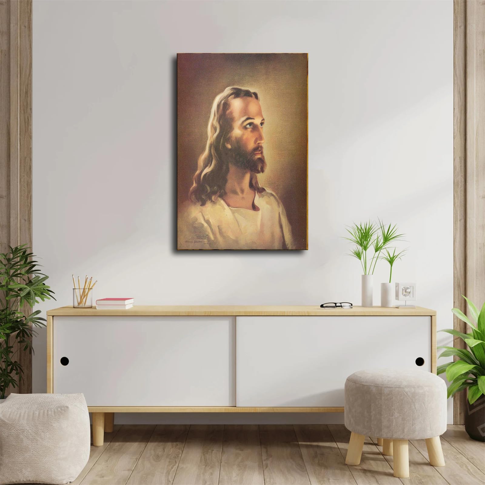 KNKncnv Warner Sallman Christ Our Pilot Poster Decorative KNKncnv Warner Sallman Christ Our Pilot Poster Decorative
