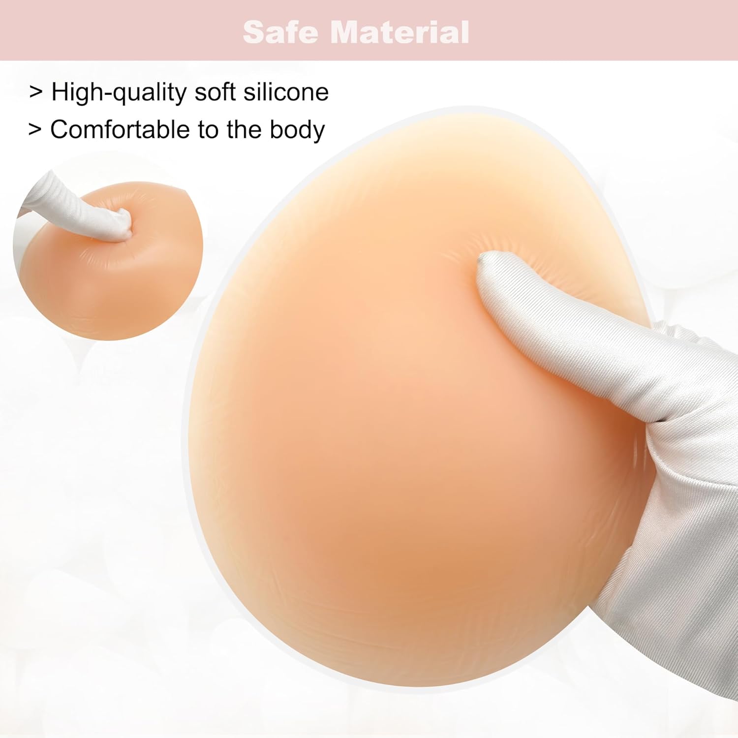 1 Piece Silicone Breast Form Mastectomy Prosthesis Teardrop Shape Bra Enhancer Inserts