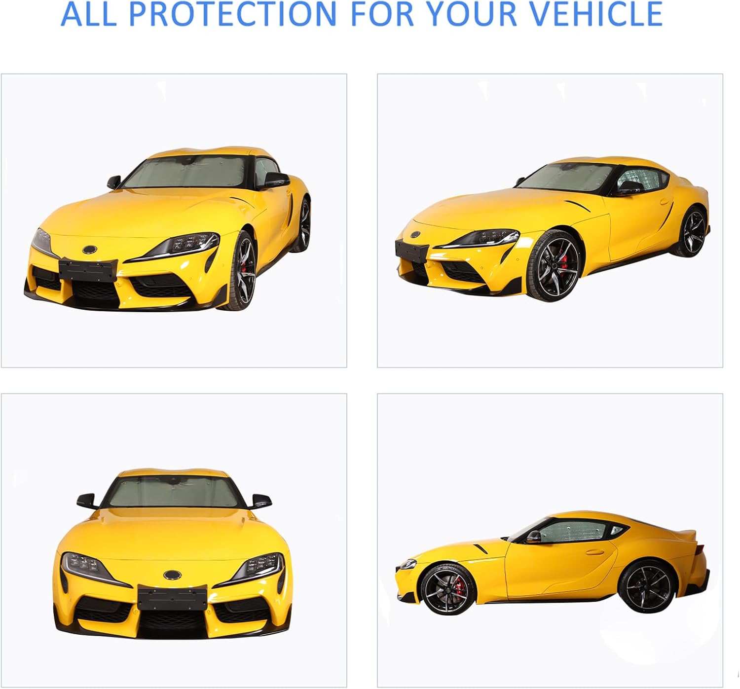 The Original Windshield Sun Shade Compatible with Toyota Supra GR A90 A91 MK5 2018 2019 2020 2021 2022 2023 2024 Car Windshield Reflective Sunshade Protector Sun Shade Accessories (6 PCS)