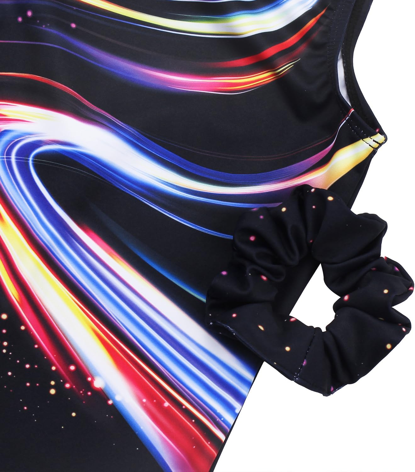 MODAFANS Leotards for Girls Gymnastics with Shorts Dance unitards Tumbling Biketards with Hair Scrunchie for3-13T