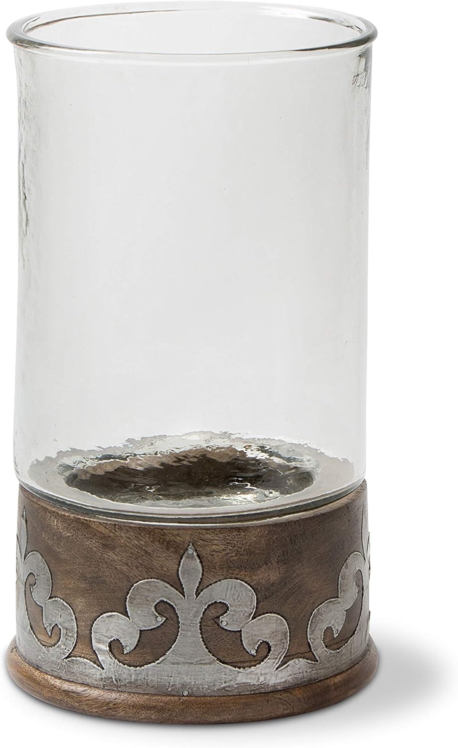 Wood and Inlay Metal Heritage Collection 16.5-Inch Tall Candleholder