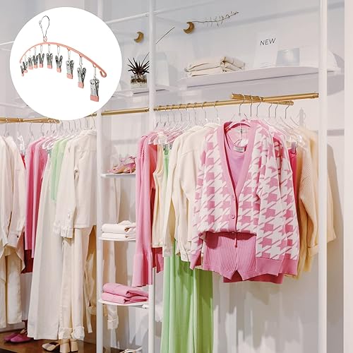 Miniatura 8 de Cabilock 10 clips de acero inoxidable para secar la ropa colgador de calcetines colgador de sombrero resistente al viento para ropa de bebé