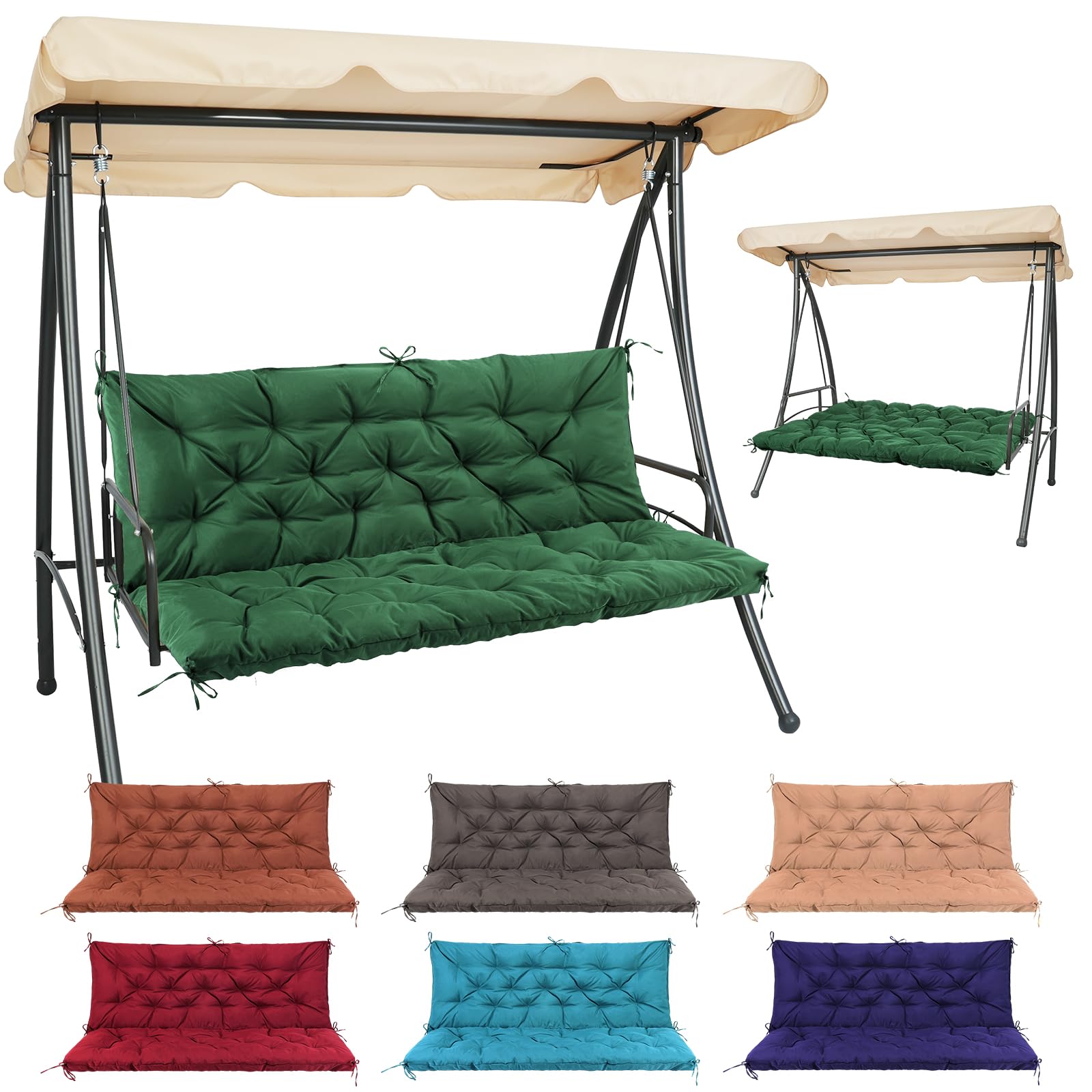 Matalde Hollywoodschaukel Auflage für gartenmöbel（mehrfarbiges Design）