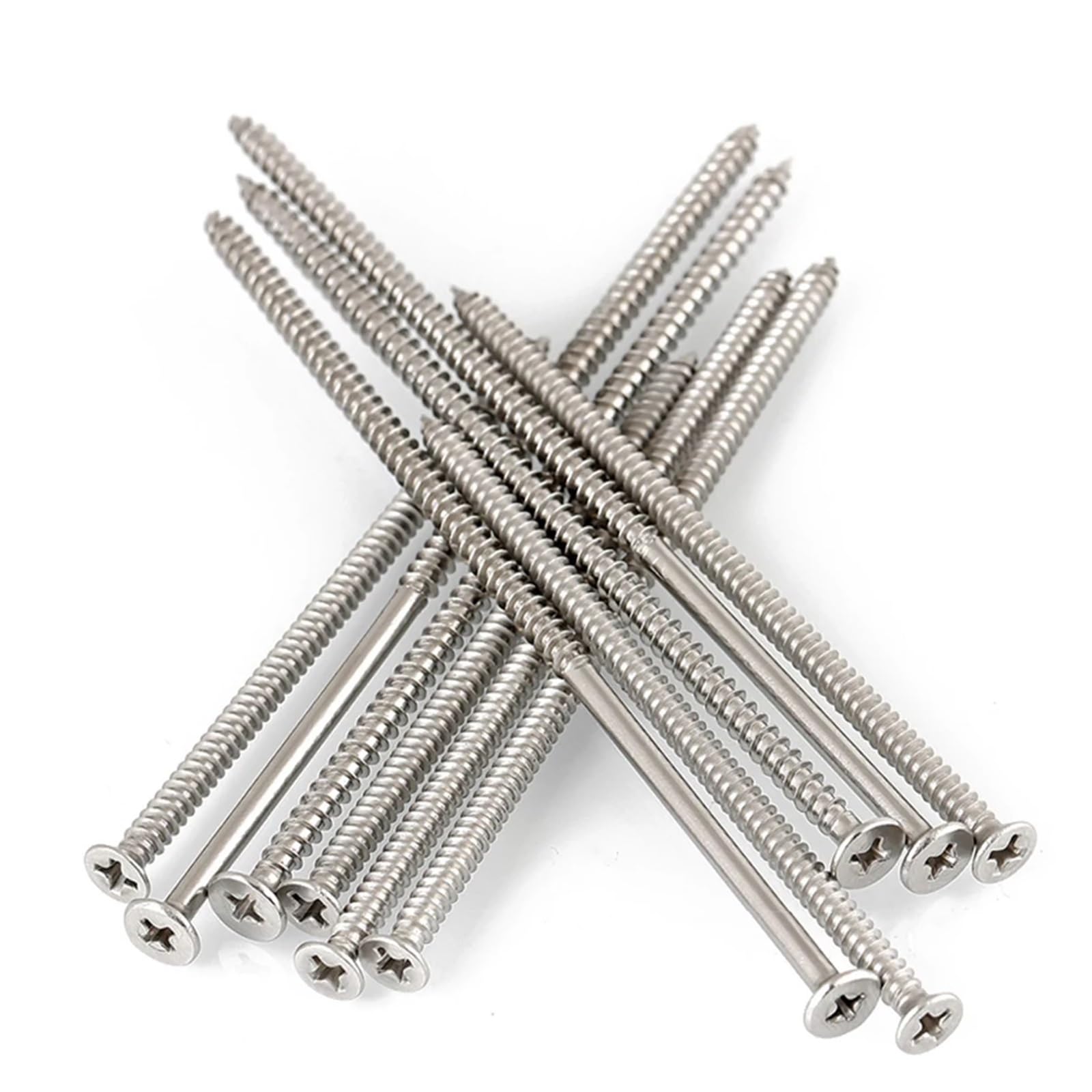 Tornillos autorroscantes for cubierta de acero inoxidable 304 | 80-200 mm for valla de terraza de madera dura: 10 tornillos autorroscantes de acero inoxidable for cubierta(180mm)