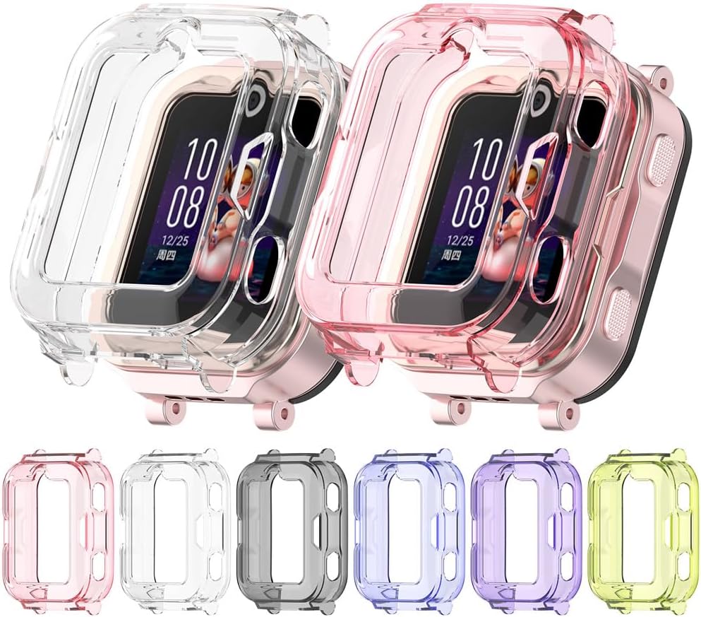 Protective Case Cover Compatible with Huawei Watch Kids 4 Pro, TPU [Shockproof] [Scratch-Resistant] Protective Case Cover Shell for Huawei Watch Kids 4 Pro(6 Pcs)