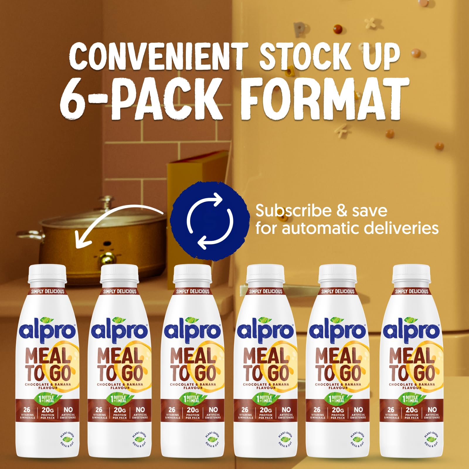 Alpro Boisson Substitut de Repas Café Caramel 500ml – 6 x 500g - Repas Complet à Boire