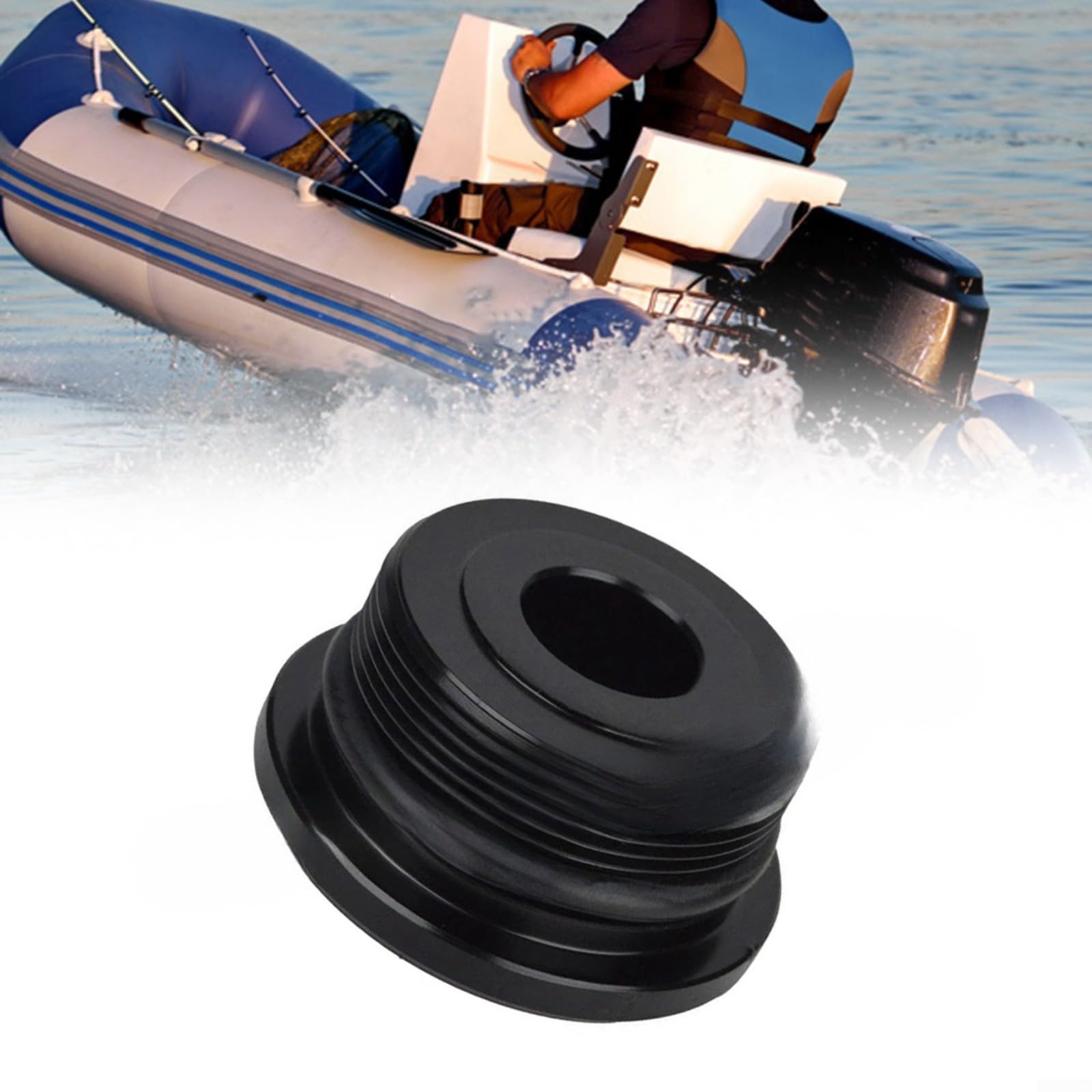 Copertura di sollevamento idraulico 63P-43821-29 in metallo nero di ricambio per motore fuoribordo, compatibile con 150HP F150 Series 2011-2017 per uso nautico