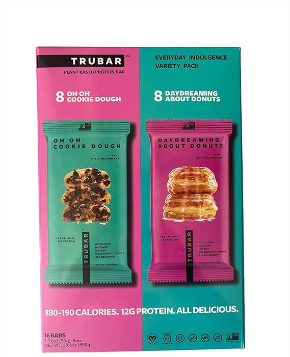 TRUWOMEN TRUBAR Plant Protein Bars 16ct / 1.76oz, (8) Oh Oh