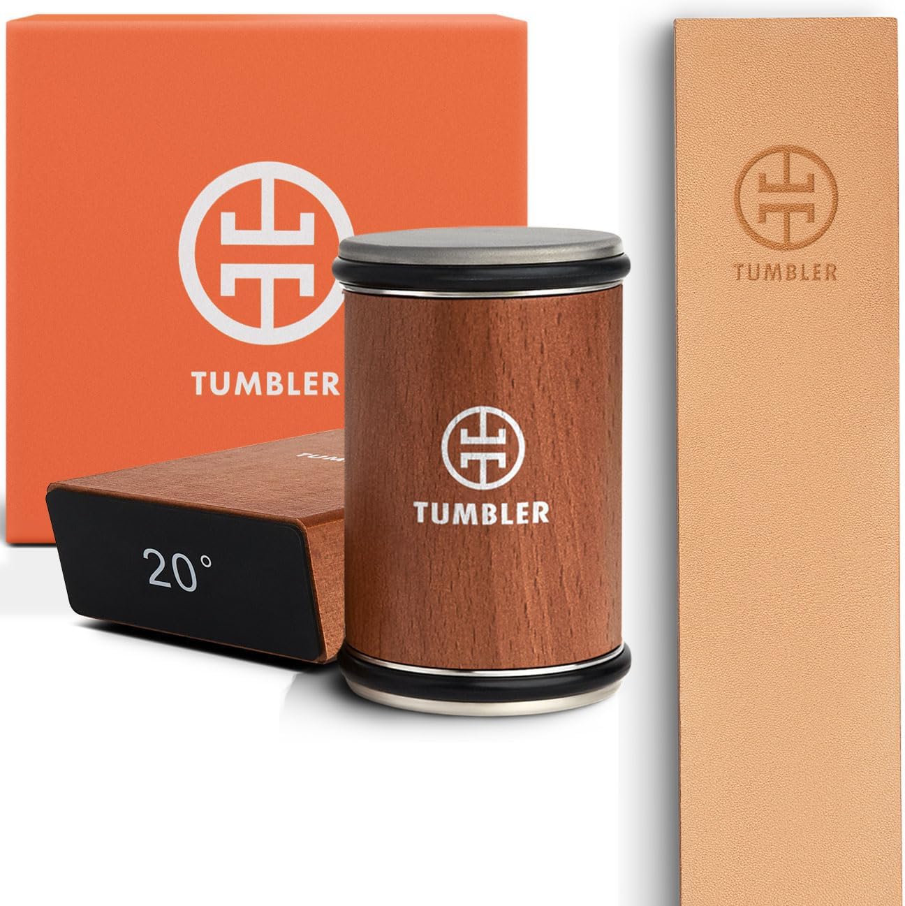 Tumbler Rolling Knife Sharpener™ & Leather Strop Companion