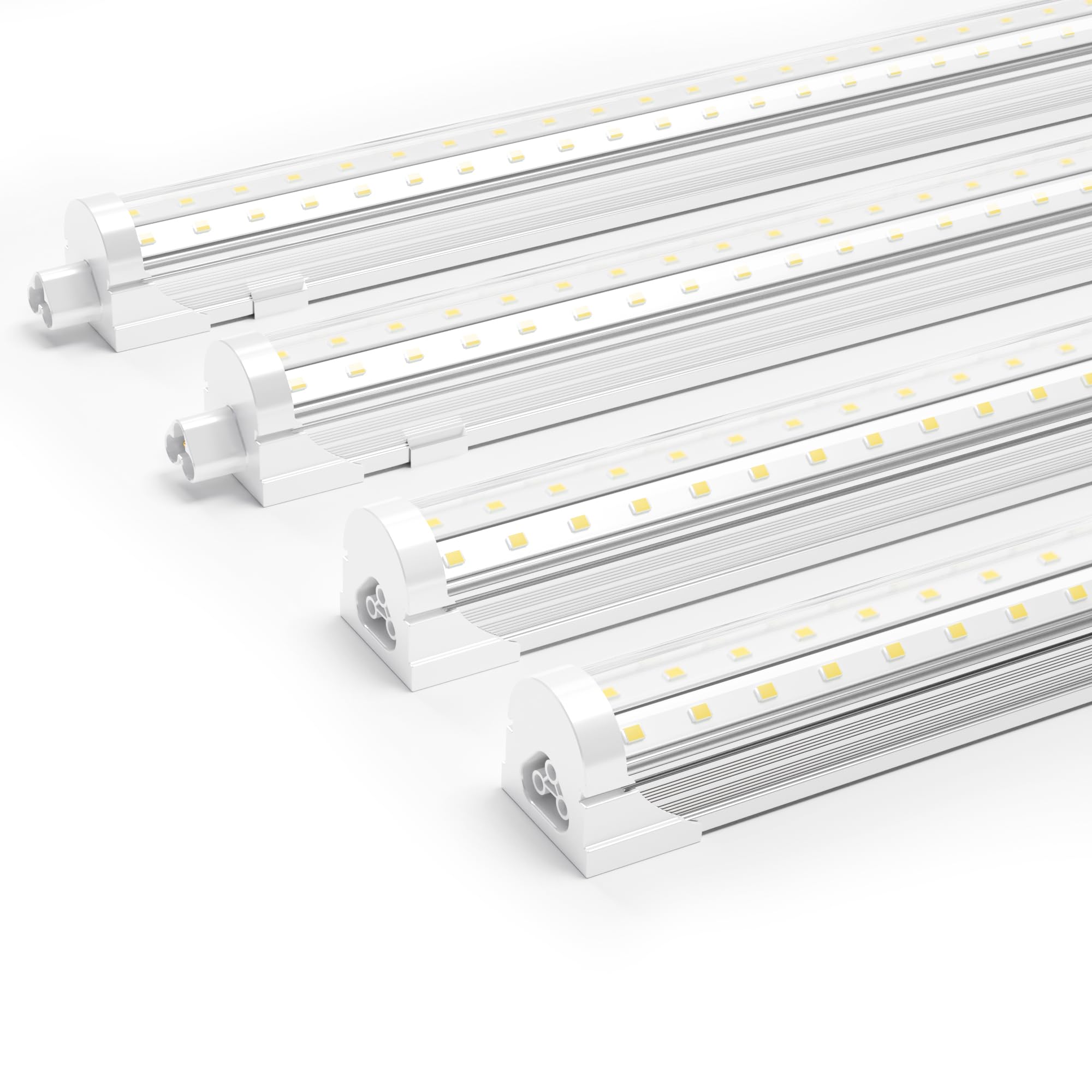 Ensenior 4 Pack 8 FT Led Shop Lights, 6000K Clear White, 10000LM