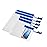HEETA 5-Pack Clear Waterproof Dry Bag Pouch, Water Tight Cases Dry Bags Document Holder for Camera Mobile Phone Maps, Kayaking Boating (Blue)