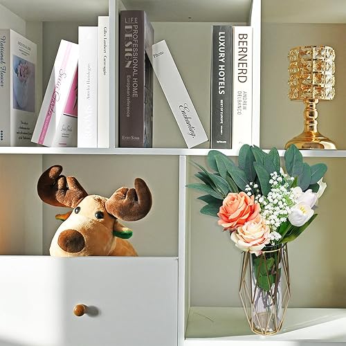 Miniatura 6 de JIFTOK Flores artificiales para exteriores, 24 plantas artificiales para exteriores, resistentes a los rayos UV, para decoración del hogar en