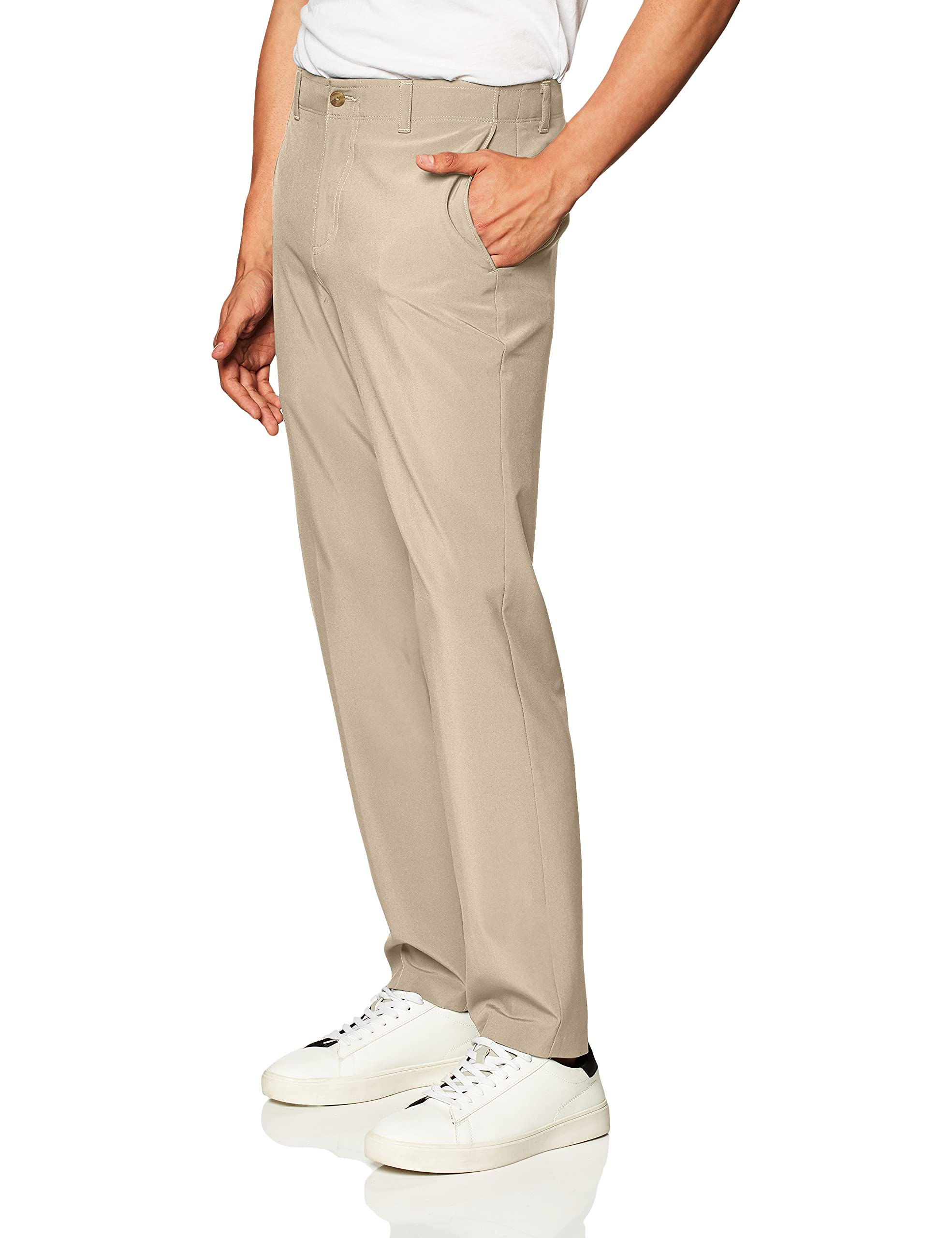 Jack Nicklaus Mens Flat Front Golf Pant With Active Waistband