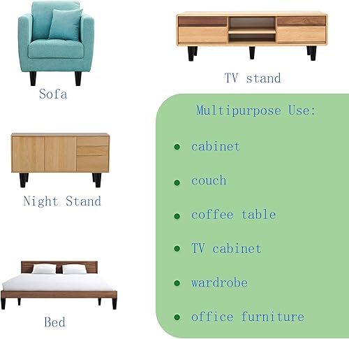 Miniatura 10 de Patas acrílicas cuadradas de 5 pulgadas, gran y resistente reemplazo para sofás, sillas y mesas, juego de 4.