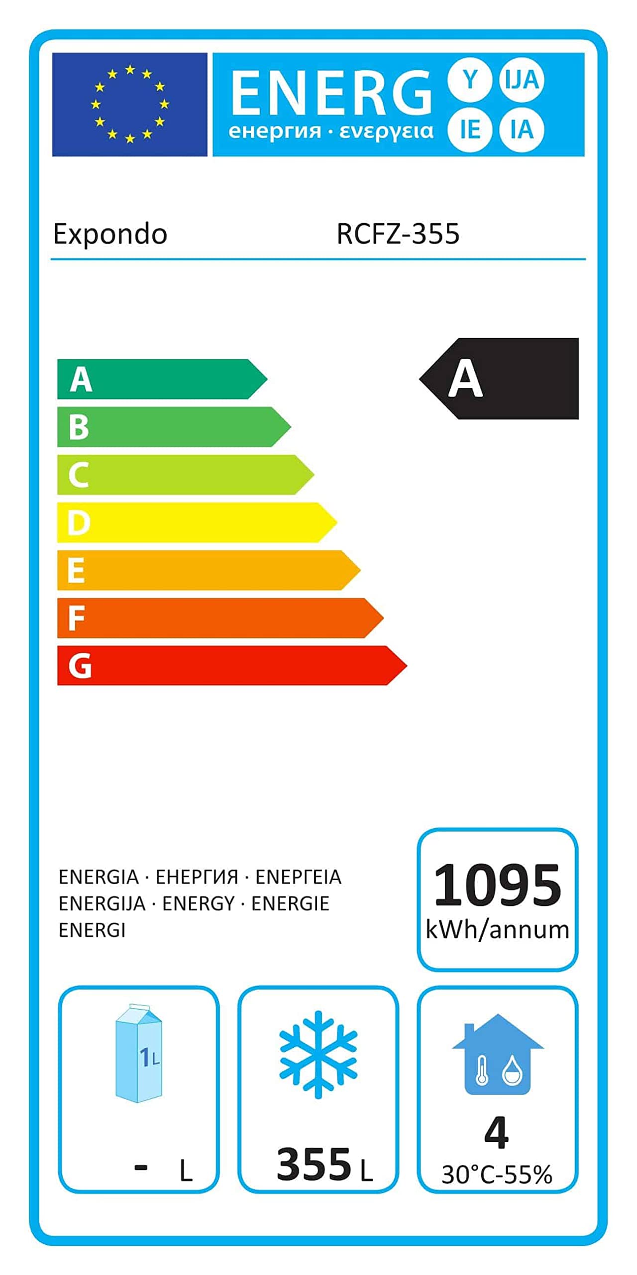 Royal Catering Congélateur Coffre Bahut Professionnel RCFZ-355 (355 L, 4 Corbeilles, -18 À -25°C, Acier/Alu, Portes Coulissantes, Verrou, 2 clés)