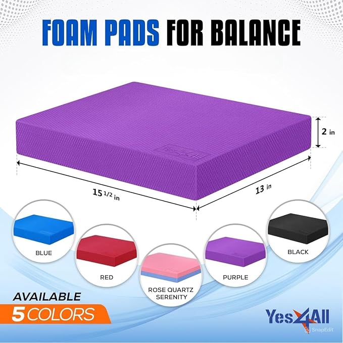 This foam pad measures compactly, making it suitable for use in small spaces, whether at home or in a gym setting. Its lightweight design allows for easy portability, so users can incorporate it into their routine wherever they go. Beyond balance training and yoga, the pad is also commonly used to support rehabilitation and physical therapy practices, where it serves to improve coordination and strengthen muscles around joints.