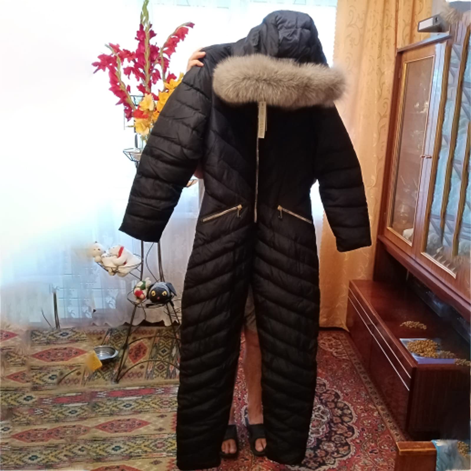 Modny jednoczęściowy kombinezon narciarski damski ciepły kombinezon narciarski kombinezon snowboardowy z kołnierzykiem kombinezon z kapturem kurtka narciarska spodnie,Pink,M