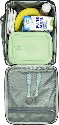 Miniatura 2 de Kulle Lonchera para niños, lonchera aislada para niños y niñas, bolsa suave duradera y lonchera congelable, lonchera reutilizable para niños, para
