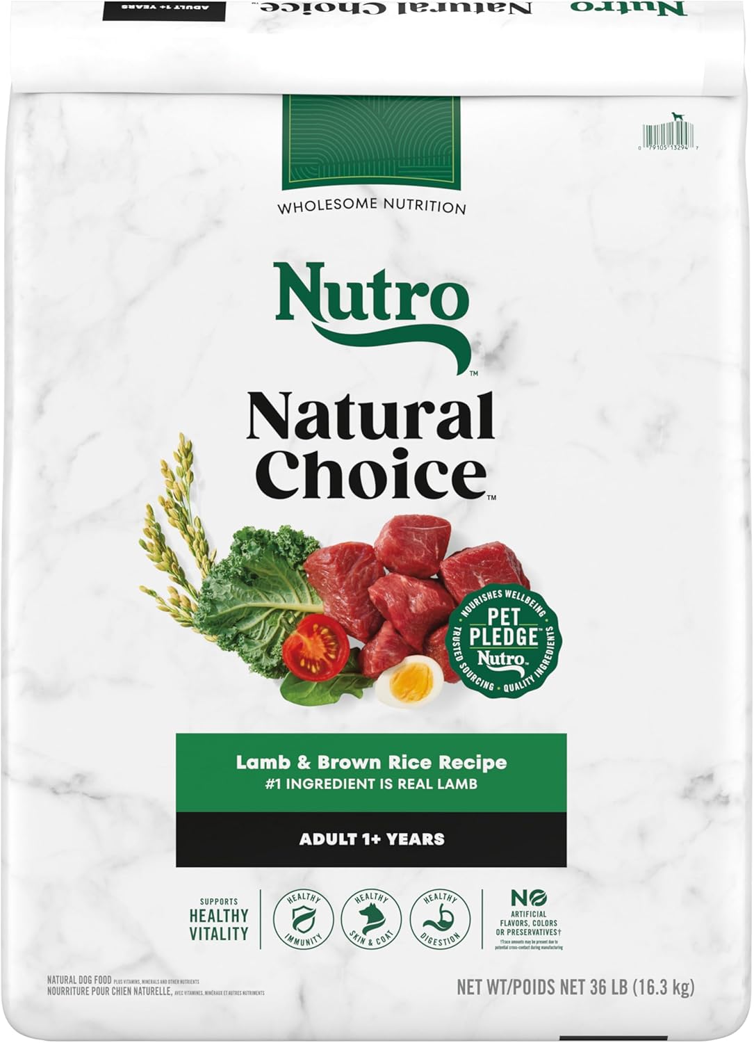 Nutro Lamb & Brown Rice Dry Dog Food 36 lb