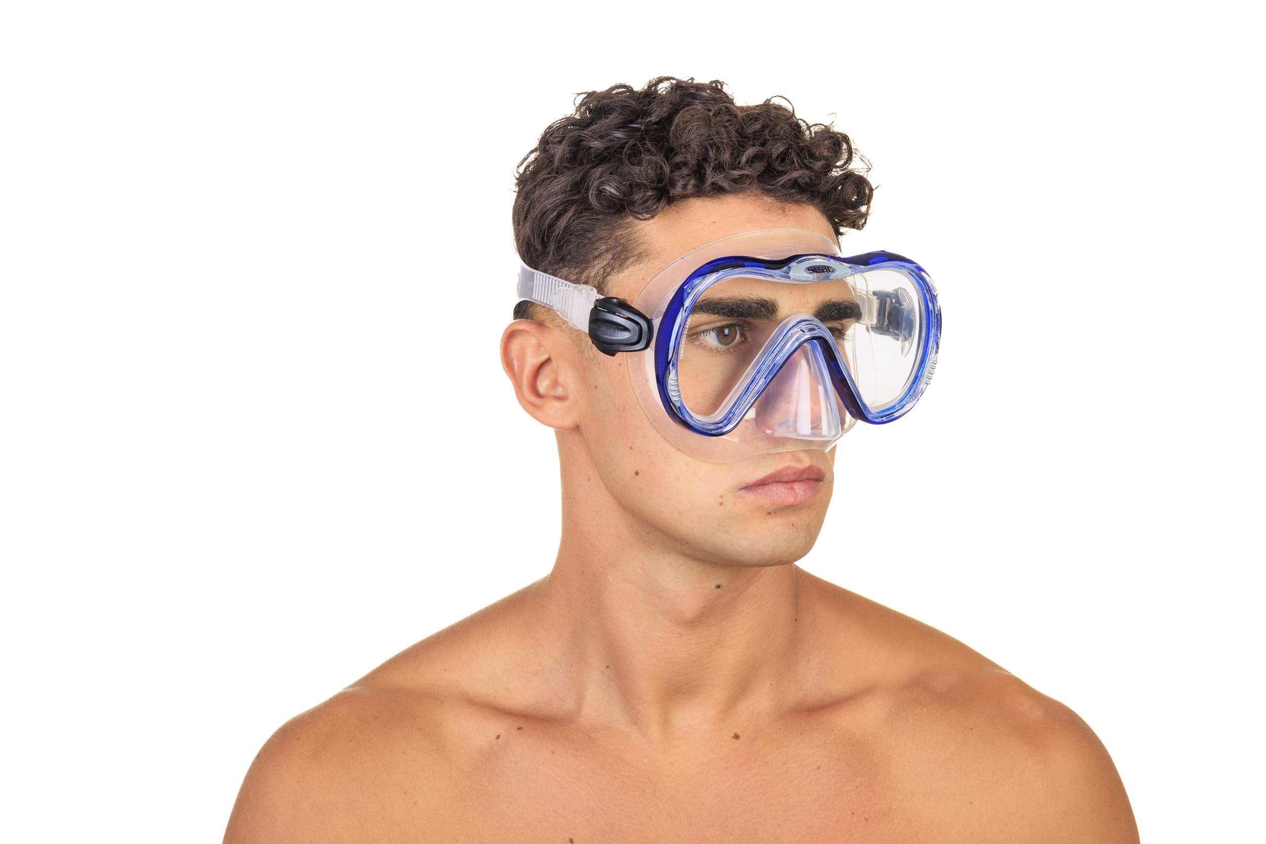 SEAC Set BIS Boss Dry, Kit en Silicone pour plongée sous-Marine et en apnée avec Masque et Tuba avec Système Dry Top et soupape de Purge