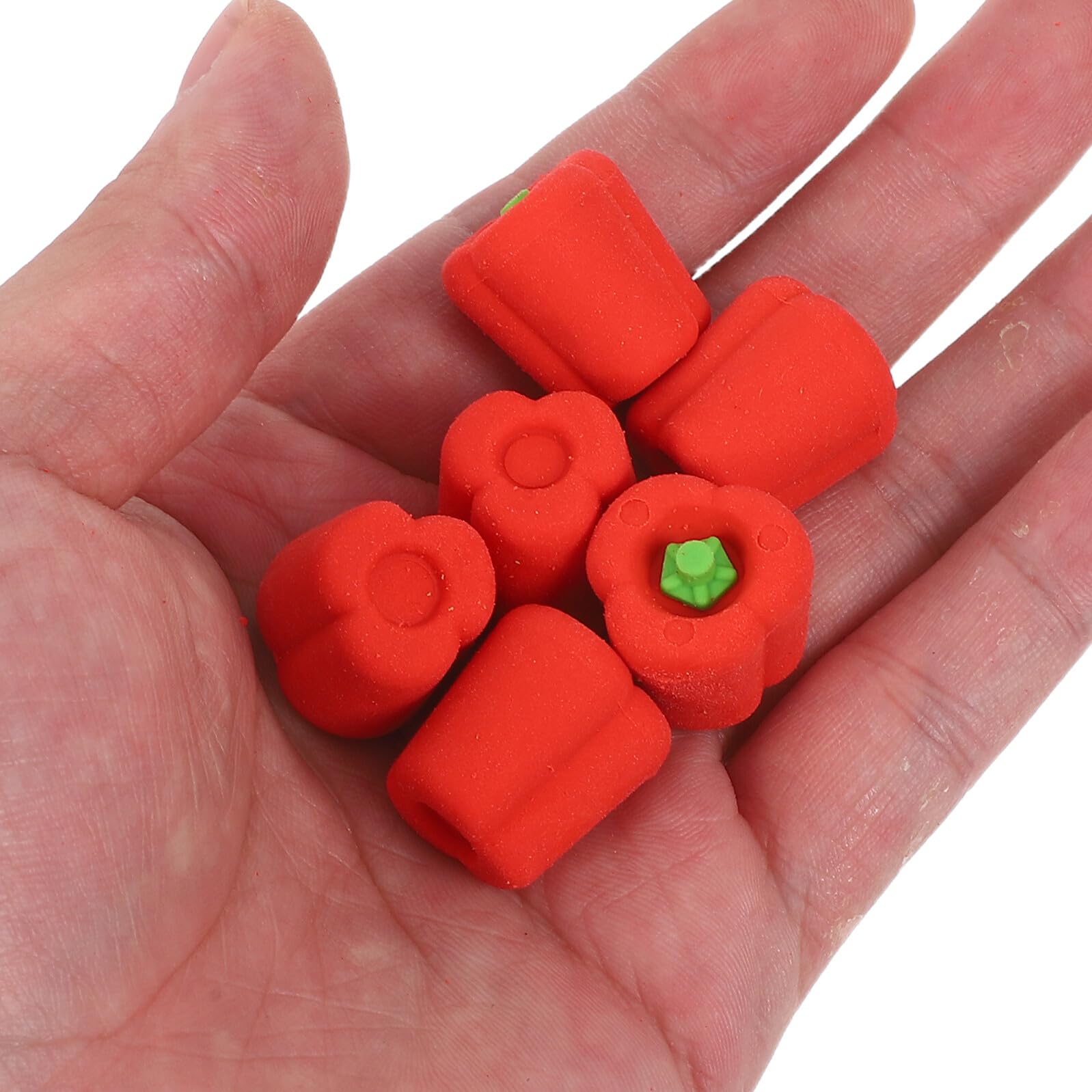 POPETPOP 100 Mini Gomme da Cancellare a Forma di Peperone per Studenti Set di Gomme Carine in Tpr Sicure per Accessori Scolastici per Premi e Feste Educative