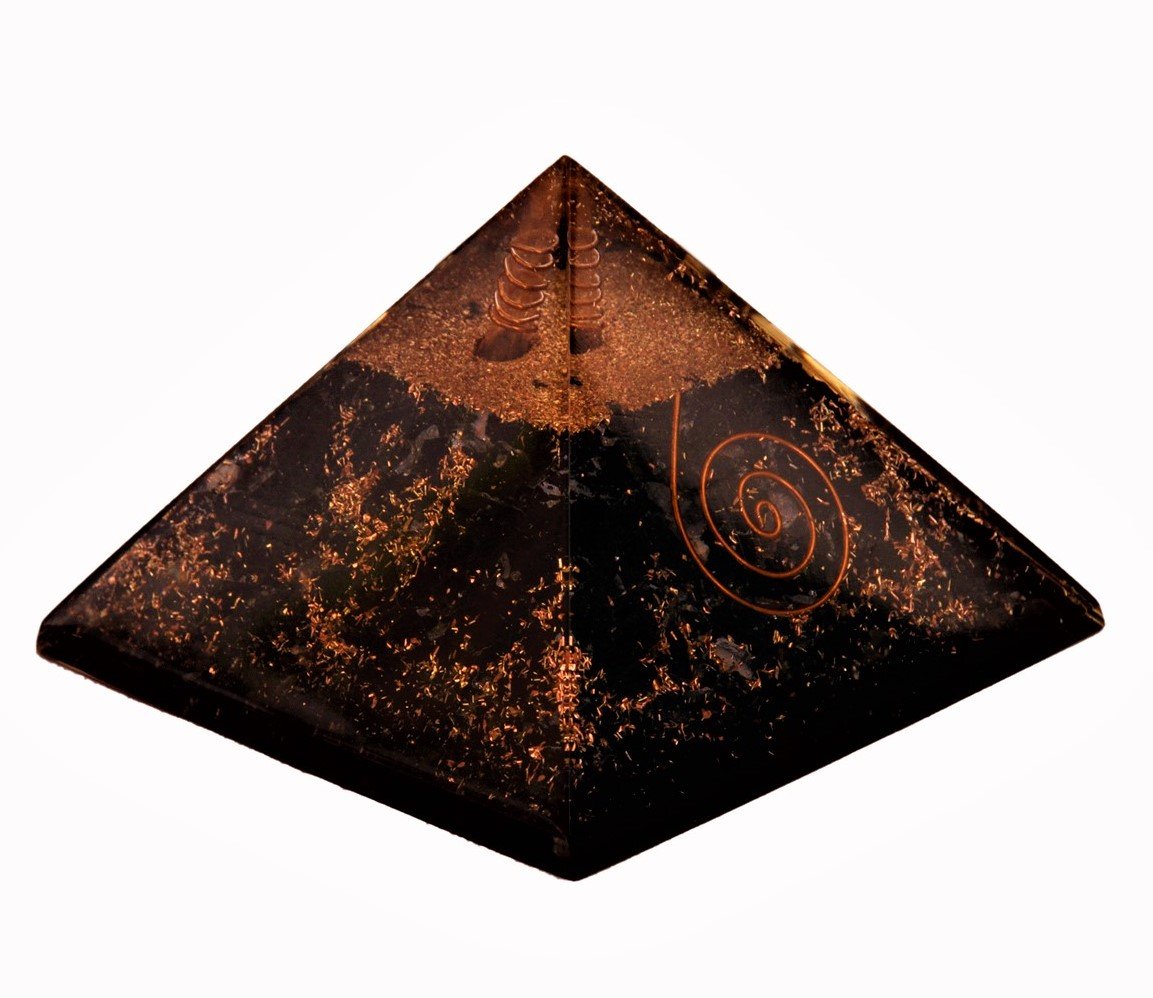 Purpledip Noir Tourmaline Orgonite Pyramide : Bonne Chance Guérison Charm, Pierre de Cristal spirituelle Divine (11344)