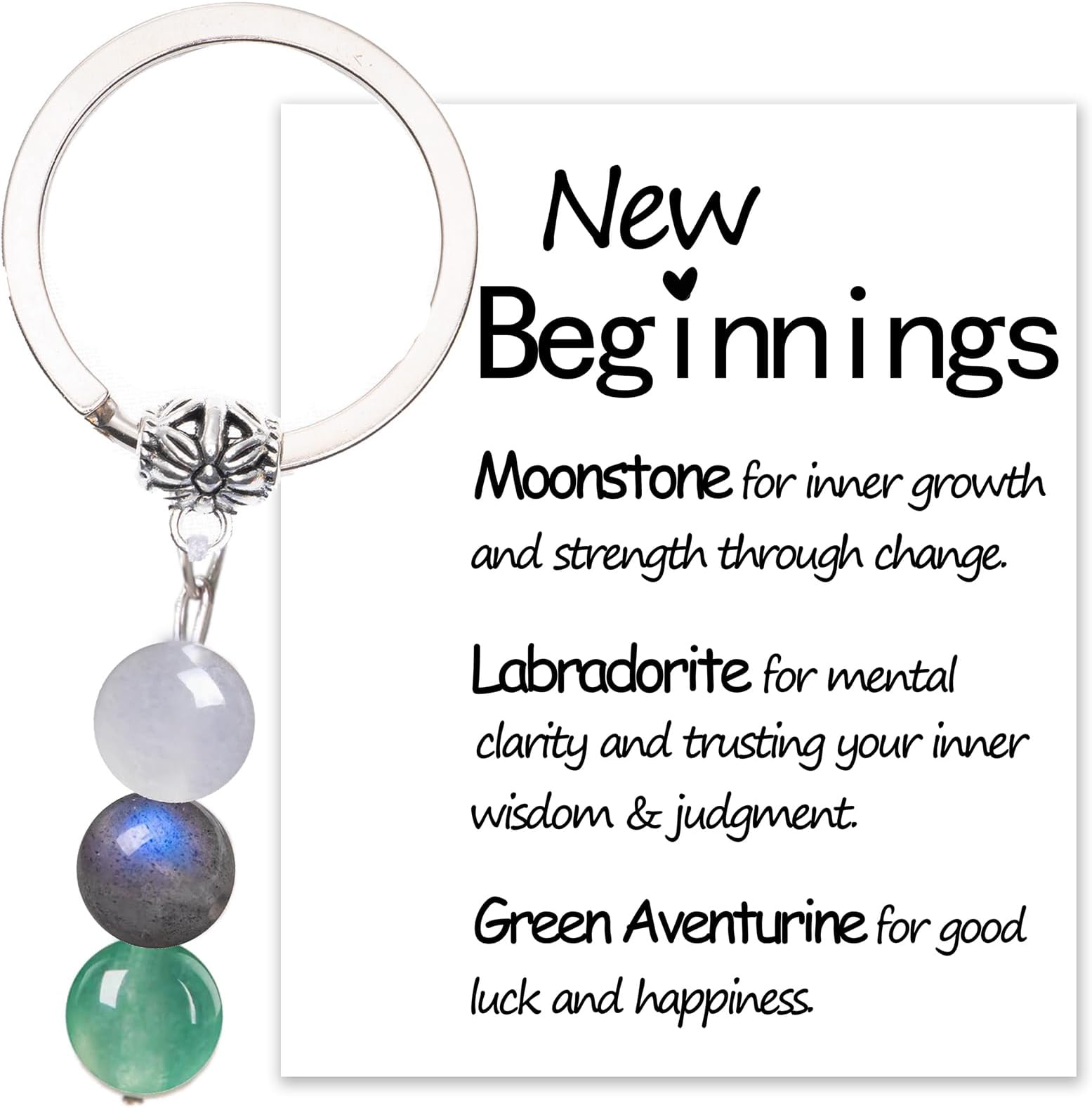 MKISHINE Crystal Keychain Gift for New Beginnings, New Beginnings Gifts for Women Farewell Going Away Gifts for Coworker, Inspirational Encouragement for Friends, Divorce Breakup Get Well Gift, Bunt
