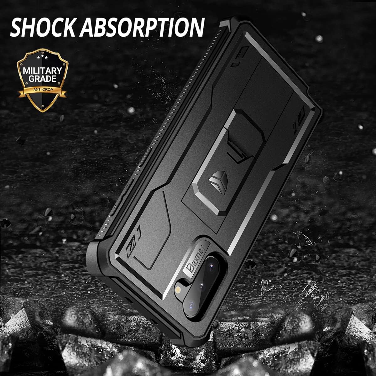 Dexnor for Samsung Galaxy Note 10 Case, [Built in Screen Protector and Kickstand] Heavy Military Grade Protection Shockproof Protective Cover for Samsung Galaxy Note 10,Black - Image 8