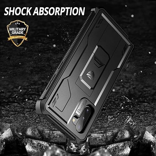 Miniatura 8 de Dexnor Funda para Samsung Galaxy Note 10, Protector de pantalla y soporte integrados Protección de grado militar pesado a prueba de golpes para