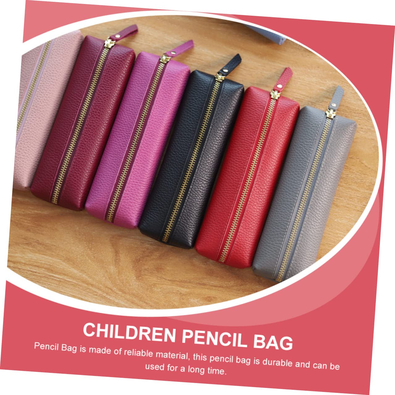 Ciieeo 3pièces Trousse De Rangement Portable pour Et Fournitures Scolaires Étui à Crayons Compact Et Décoratif pour Étudiants Et Artistes De Rangement Pratique Et Élégant Rouge