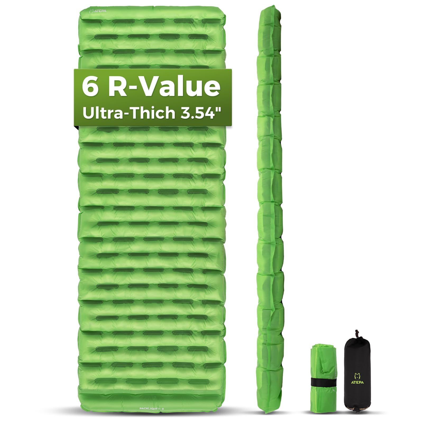 Amazon.com : ATEPA ThermAir Backpacking Inflatable Sleeping Pad, 6