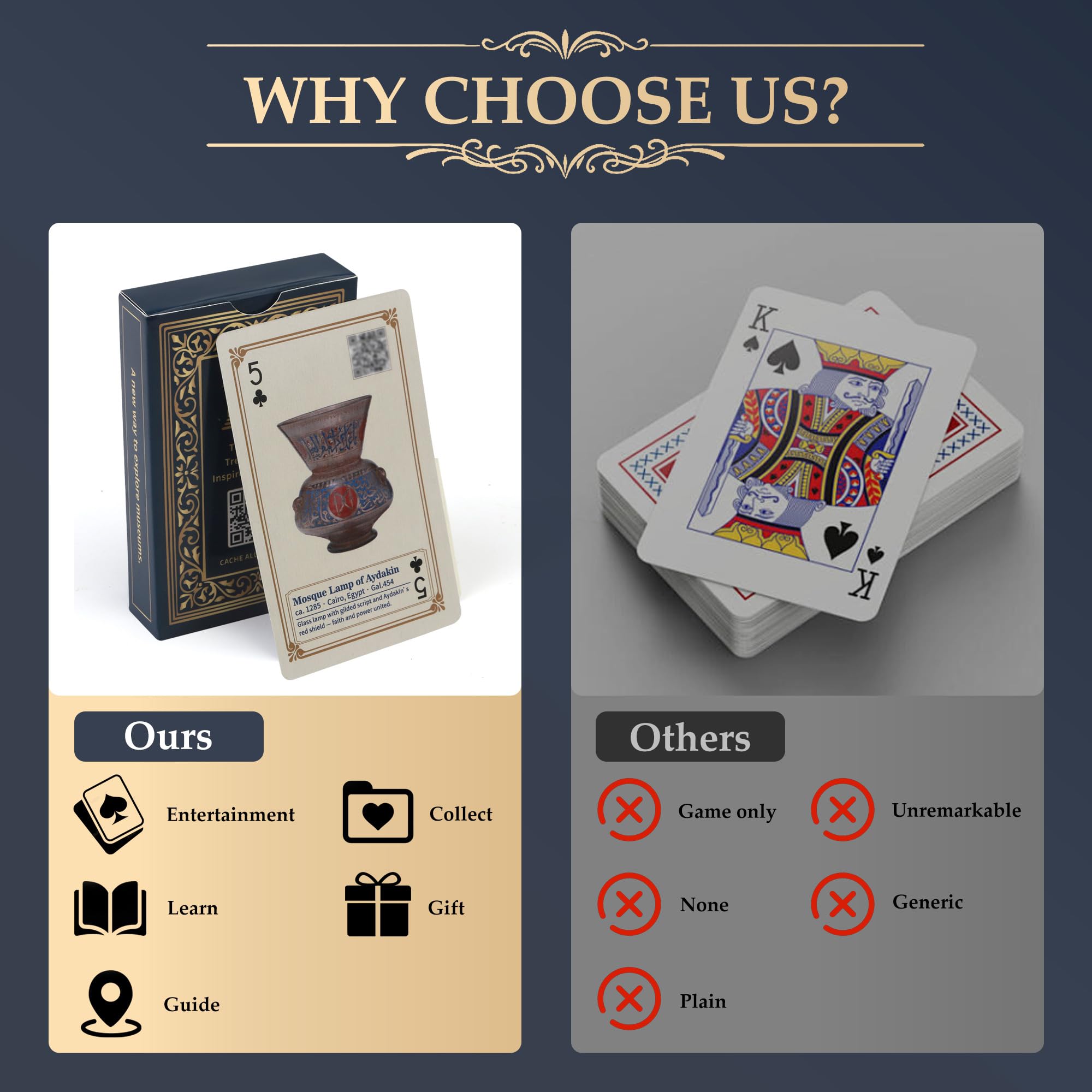 merryhome Arts of Playing Cards with QR Audio Guides - The Metropolitan Museum of Art x Discover Art & Play Cards | Themed Playing Cards | Museum Decks | Unique Gift for Art Lovers & Travelers