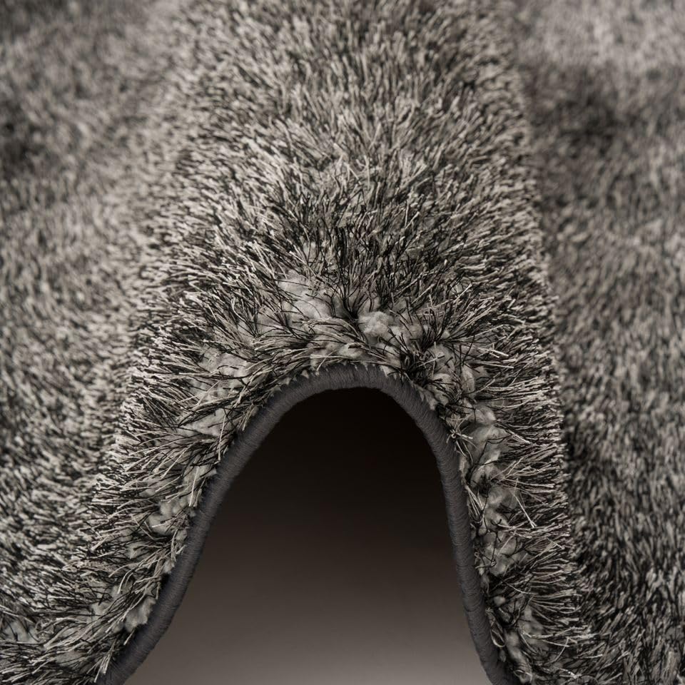 Snapstyle Tapis Shaggy à Poils Longs, Peluche, pour Le Salon et l'entrée Moelleux Luxe Feeling Mix Anthracite