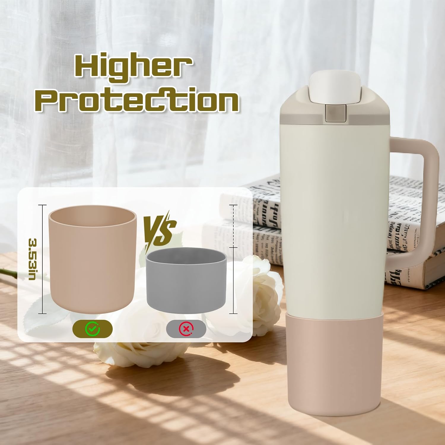 2Pcs Higher Boot Compatible with Owala Freesip Sway 30oz & 40oz, Tall Anti-Slip Prevents Scratches Protective Sleeve for Sway Water Bottle & Tumbler - Image 5