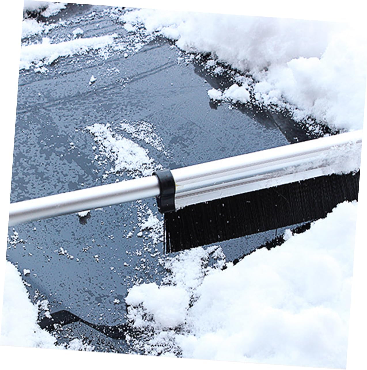 Extendable Aluminum Alloy Snow Brush Ice Scraper Tool for Snow Removal Low Temperature Resistant for Trucks